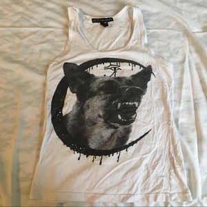 Actual Pain snarling dog tank top